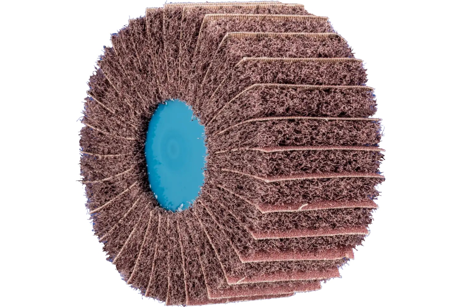 Picture of Pferd Polinox® Non-Woven Finishing Drum, 4"x 4 x 5/8-11, Interleaved, 100 Grit, Aluminum oxide